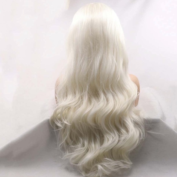 Melissa 💫 22” WHITE BLONDE WAVY  LACE FRONT WIG *NEW* - Picture 4 of 4